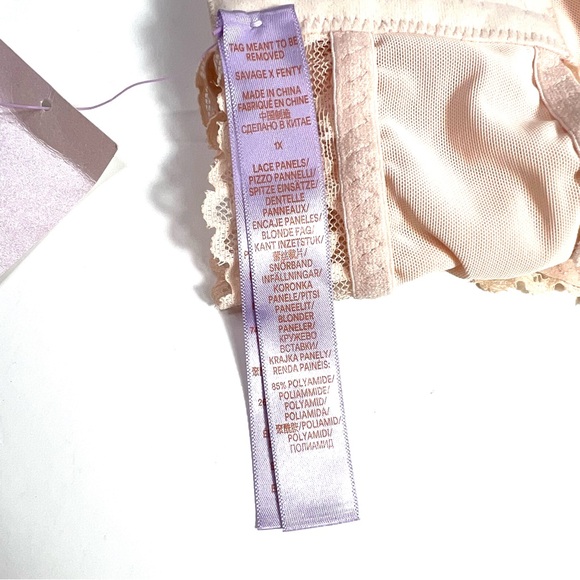 NWT Savage X Fenty Floral Lace Bralette Nude Size 1X - Picture 11 of 12
